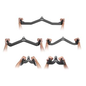 VEVOR LAT Pulldown Attachments, Cable Machine Rowing T-bar V-bar 5 Set, Tricep Pull Down Bar, Back Strength Training Rubber Coated Handle Grip