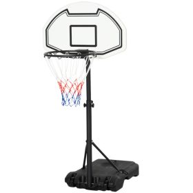 Height Adjustable Basketball Hoop, Portable Basketball Stand, 30" Backboard, Indoor Outdoor Goals Set for Kids Youth Adults (Option: Black-800x165x525 mm)