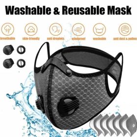 Reusable Half Face Cover Mask W/ Filter Cycling Outdoor Sport Face Mask Grey(Logistics Only For USPS.TK/TMEU Only For Self-pickup) (Option: defaulttitle)