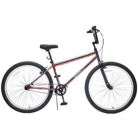 26 Inch Freestyle Bike For Teens, Steel Frame Single-Speed Bicycle With 2 Pegs , Front Caliper Brake And Rear V Brake, Bicycle For Boys And Girls (Option: defaulttitle)
