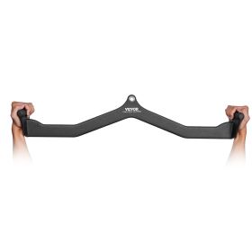 VEVOR LAT Pulldown Attachment, Cable Machine Rowing V-bar Attachment, Tricep Pull Down Bar, Back Strength Training Rubber Coated Handle Grip (Product Size: No. 7)